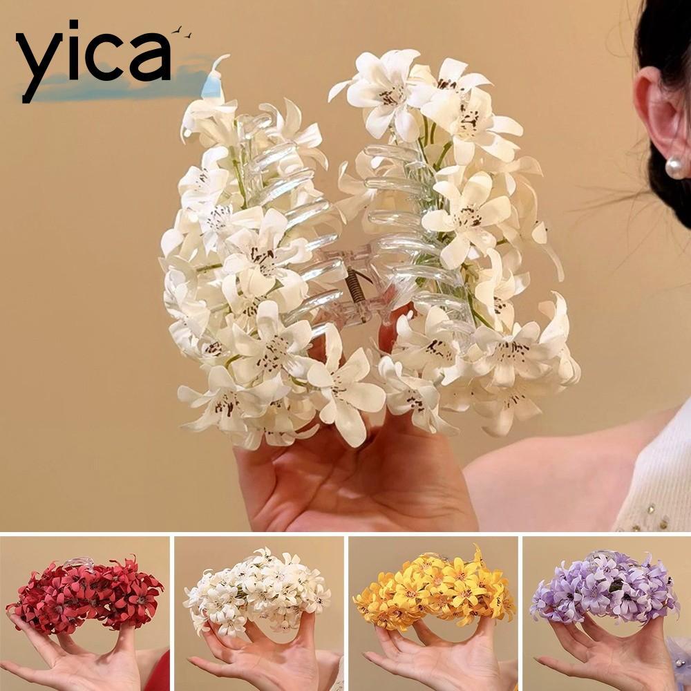 Kẹp Tóc Hoa YICA, Kẹp Tóc Hoa Hàn Quốc, Kẹp Vuốt Tóc Đẹp Di Động