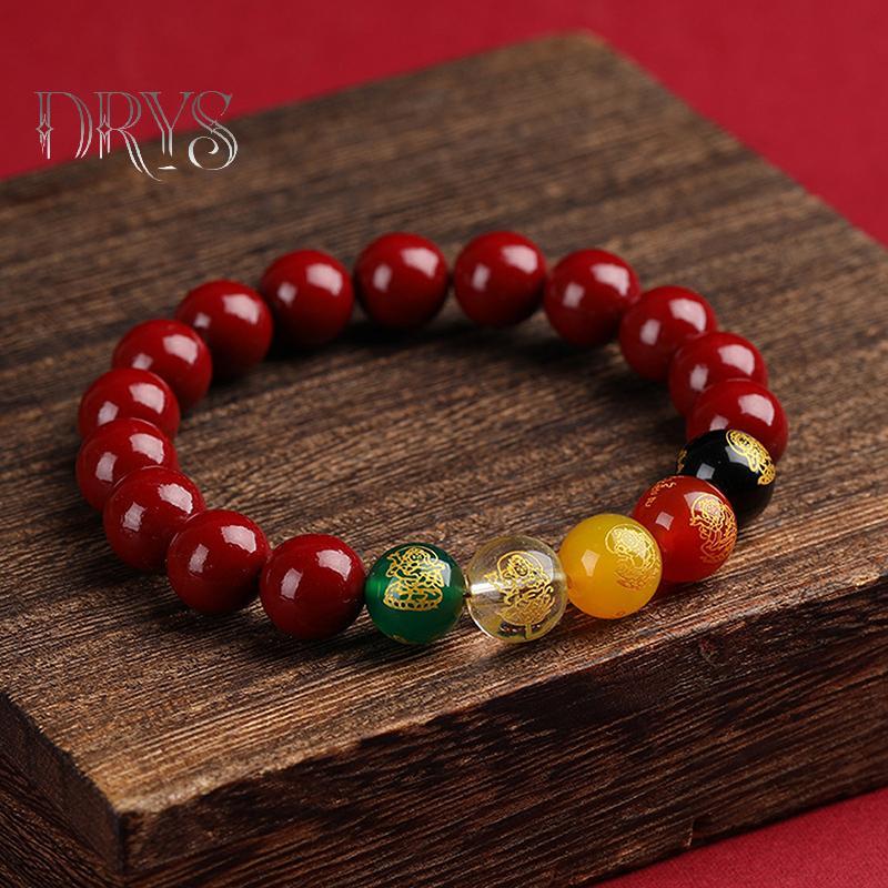 Vòng Tay Cinnabar Pixiu Vintage Hạt - Quà Tặng Nam Nữ Bùa Hộ Mệnh Tự Nhiên