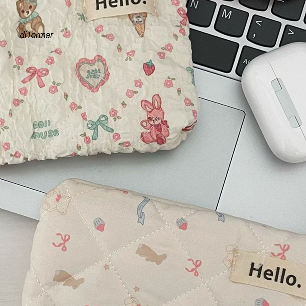 DI Quilted Ví Nhỏ Dễ Thương Cotton Quilted Hoa Ví Đựng Tiền Xu Mini Dây Kéo Túi Đựng Mỹ Phẩm Du Lịch Nhỏ Dễ Thương Cho Nữ Bé Gái – Hoàn Hảo Cho Máy Ảnh Kỹ Thuật Số