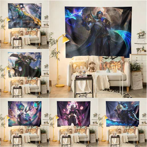 Mobile Legends Bang Bang Tấm thảm treo tường có kẹp, Tấm thảm Polyester Treo tường phòng ngủ