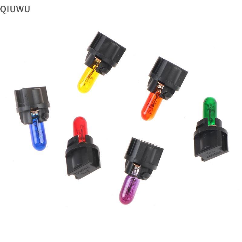 QIUWU 10 Chiếc T5.5 Bóng Đèn Led W1.2WCar Đèn Nội Thất Bảng Điều Khiển Làm Nóng Chỉ Báo Nêm Dụng Cụ Tự Động Đèn Điều Hòa Không Khí Đèn12V.