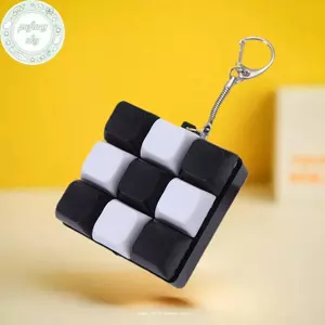 PUSKY Nút Keycap Fidget Móc Khóa 9 Phím Bàn Phím Đàn Áp Đồ Chơi DIY Bàn Phím Móc Khóa Đồ Chơi Dành Cho Người Lớn Quà Tặng Để Giảm Thời Gian VN