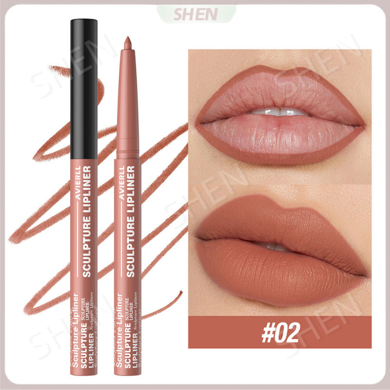 YW AIERLL Matte Lip Pencil Line 12 Màu Móc Dòng Son Môi Bút Lâu Dài Chống Thấm Nước