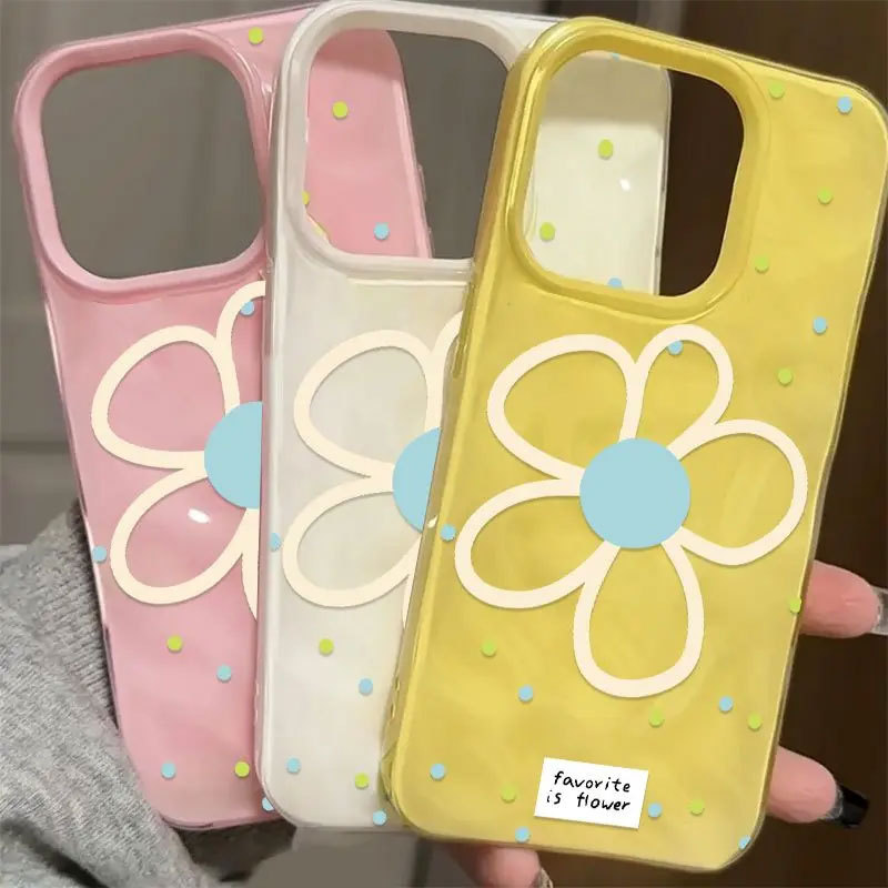 Ốp Hoa Nhí Dễ Thương Cho Nữ iPhone 13-16 Pro Max