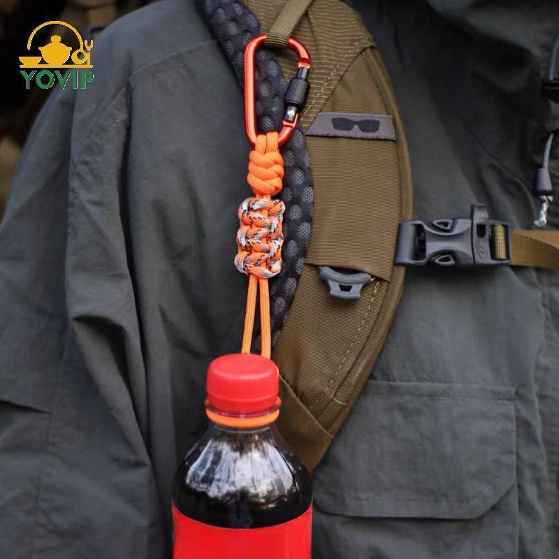 Giá Đỡ Bình Nước Dây Có Móc Khóa Bền - Phù Hợp Leo Núi và Camping