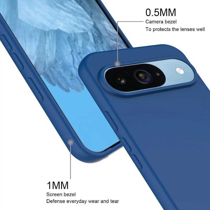 Ốp mềm silicon cho Google Pixel 7a/7/8a/8 Pro/8 Pro XL/10/9a/9 Pro XL, siêu mỏng, chống sốc, bảo vệ