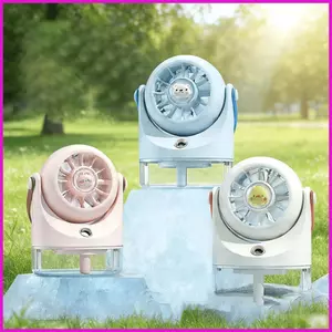 Quạt di động có sương mù yên tĩnh có thể sạc lại Quạt di động cầm tay nhỏ Phụ kiện bàn làm việc cá nhân cho phòng ngủ gia đình lyuvn