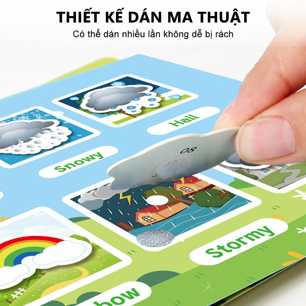 Sách tương tác Montessori cho trẻ từ 3 tuổi trở lên, sách giáo dục cho trẻ nhỏ, sách tĩnh lặng, sách hoạt động