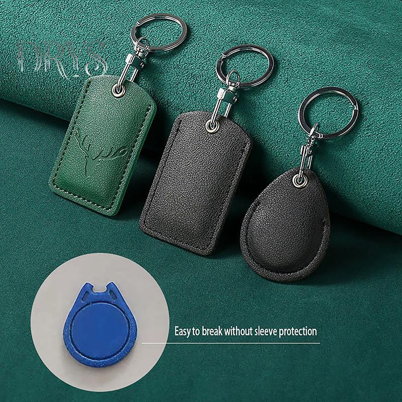 Hộp đựng thẻ da truy cập kèm móc khóa, hộp ID, túi đựng thẻ mới