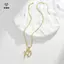 Mặt Dây Chuyền Zircon Kẻ Sọc Trắng, Xu hướng Thời Trang Đường Phố, Quà Tặng Tinh Tế