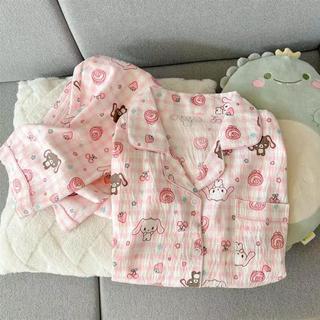 Mùa Xuân Mây Bộ Đồ Ngủ Cotton Kích Thước Lớn Rời Thường Ngày Loungewear Quần Dài Tay Phù Hợp Với Nữ Mùa Xuân Mây Bộ Đồ Ngủ Cotton Kích Thước Lớn Rời Thường Ngày Loungewear Dài