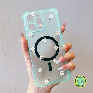 Ốp Điện Thoại Sương Tuyết Từ Tính Cho Huawei Mate 80 Pro Max 70 Air Honor 500 Pro Magic 8 Pro X7D X6C X5C 5G 4G Matte Cover Hoạt Hình Dễ Thương Hoa Xanh Vỏ Mềm Chống Rơi