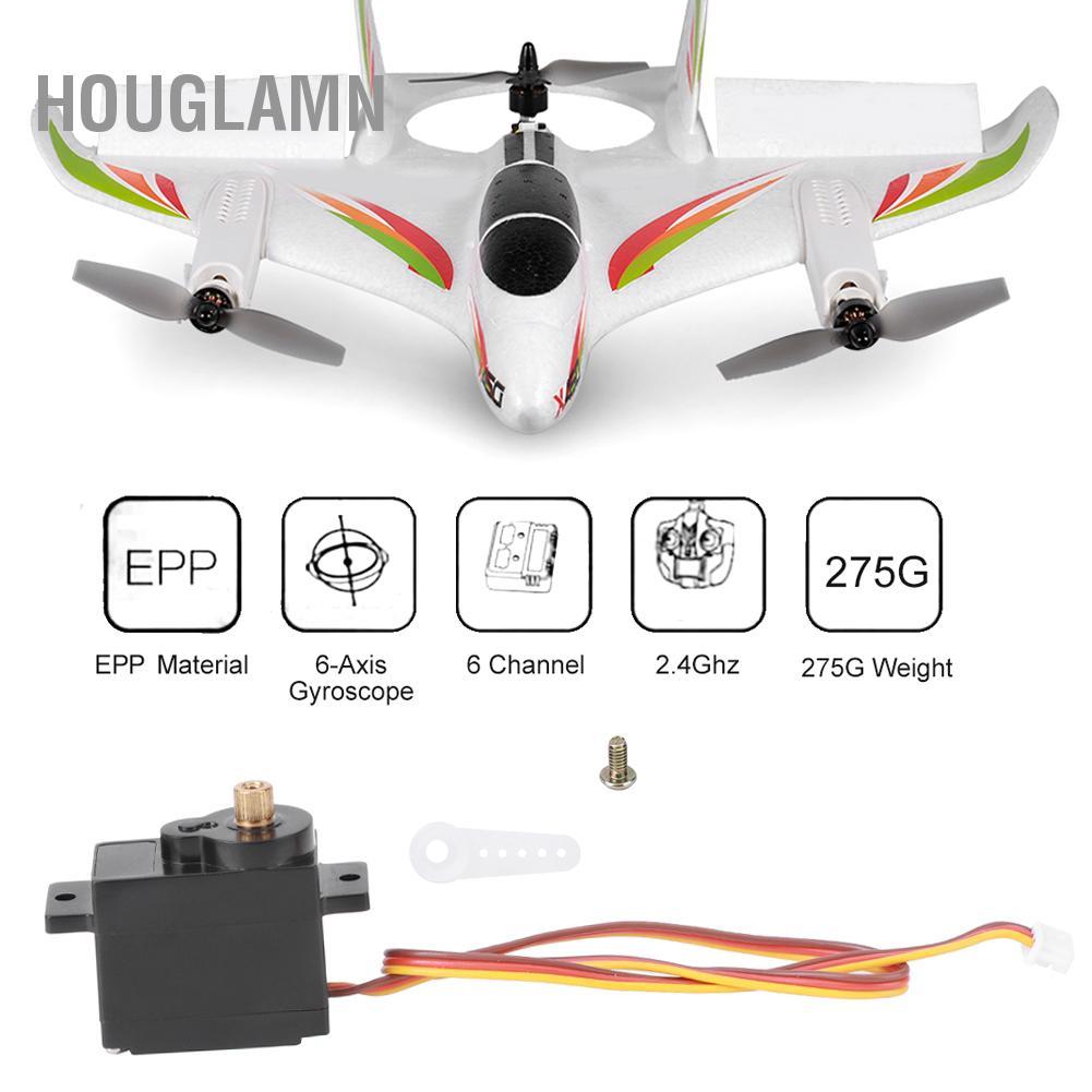 Houglamn servo kim loại màu đen bền bỉ cho WLtoys XK X450 Dễ dàng lắp đặt Máy bay không người lái RC phù hợp và máy bay cánh cố định
