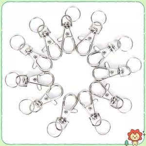 10PC Bạc Xoay Kích Hoạt Kẹp Chụp Tôm Hùm Khóa Móc Túi Móc Chìa Khóa Móc Quà Tặng