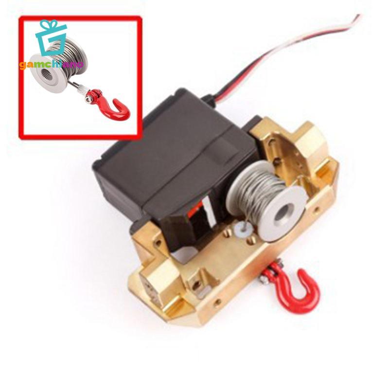 Bánh xe tời Servo RC 25-Tooth, Phụ kiện bánh xích RC tỷ lệ 1 / 10, Nhẹ và bền, Cáp thép 190cm cho AX90046 RC4WD SCX10 D