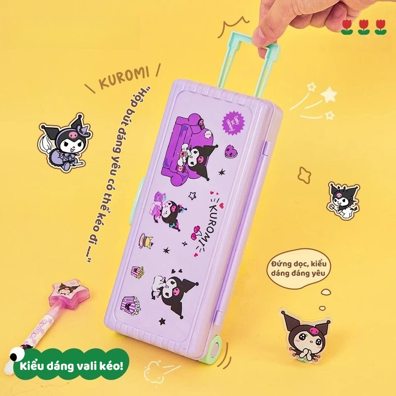 Hộp đựng bút Xe đẩy thiết kế hoạt hình ngộ nghĩnh, nhiều ngăn tiện lợi cho bé gái, dung tích rộng rãi, mẫu mã mới lạ