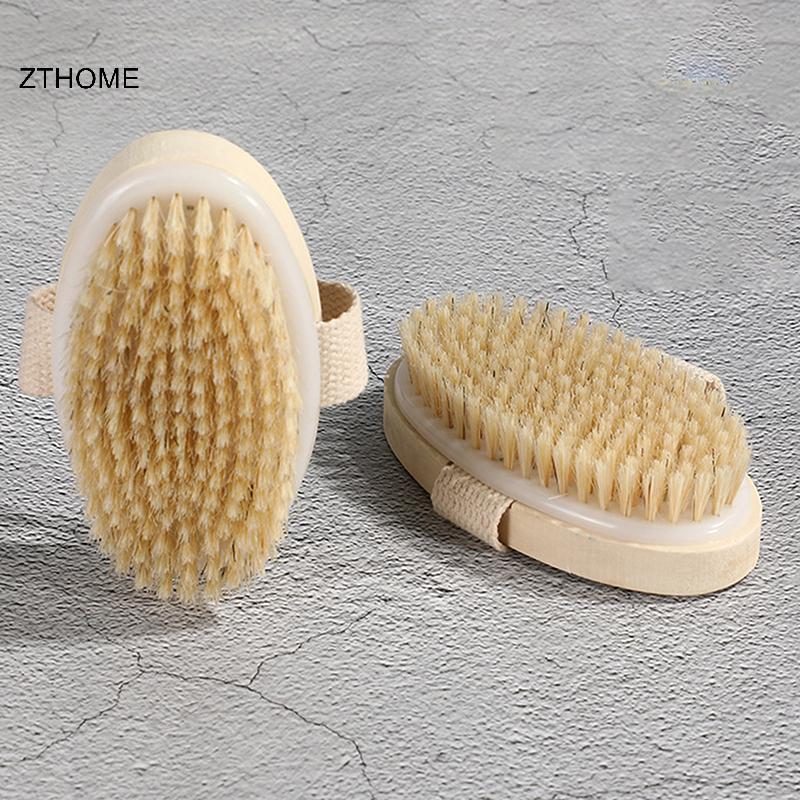 ZTHOME 1 Cái Tẩy Tế Bào Chết Bằng Gỗ Massage Toàn Thân Bàn Chải Tắm Lông Tự Nhiên Bàn Chải Mềm Phòng Tắm Nữ Người Đàn Ông Chăm Sóc Da Bàn Chải HOT