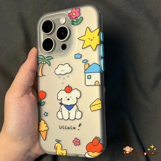 Ốp Lưng Chó Hoa Dễ Thương Cho Redmi Turbo 4 Pro 3 A4 A3 Pro 15 5G 14C 14R 13 4G 13C 13x Note 15R 13R 12 5G 9 Prime Cover Hoạt Hình Thẩm Mỹ Kem Vỏ Bánh Vỏ Chống Sốc