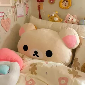 Dễ Thương Rilakkuma Sang Trọng Búp Bê Đầu Giường Eo Hỗ Trợ Tựa Lưng Lớn Có Thể Tháo Rời Có Thể Giặt Ngủ Gối Lớn Đệm Quà Tặng Sinh Nhật