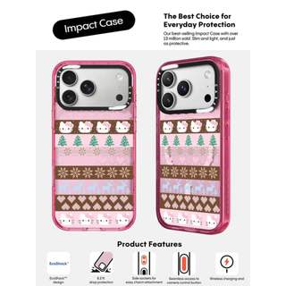 CASECASE X Nai Sừng Tấm Hello Kitty Hồng Fizz Màu Trong Suốt Cứng Hút Từ Tính Tác Động Dành Cho Apple IPhone 12 13 14 15 16 17 Pro Max Air Plus Có Hộp