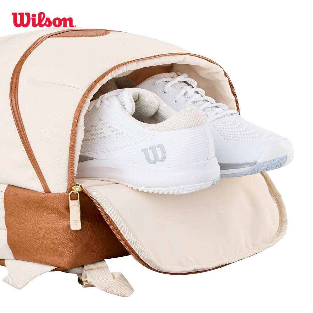 Wilson RF LAWN COLLECTION TENNIS BACKPACK CREAM Balo Đựng Vợt Tennis WR8054801001