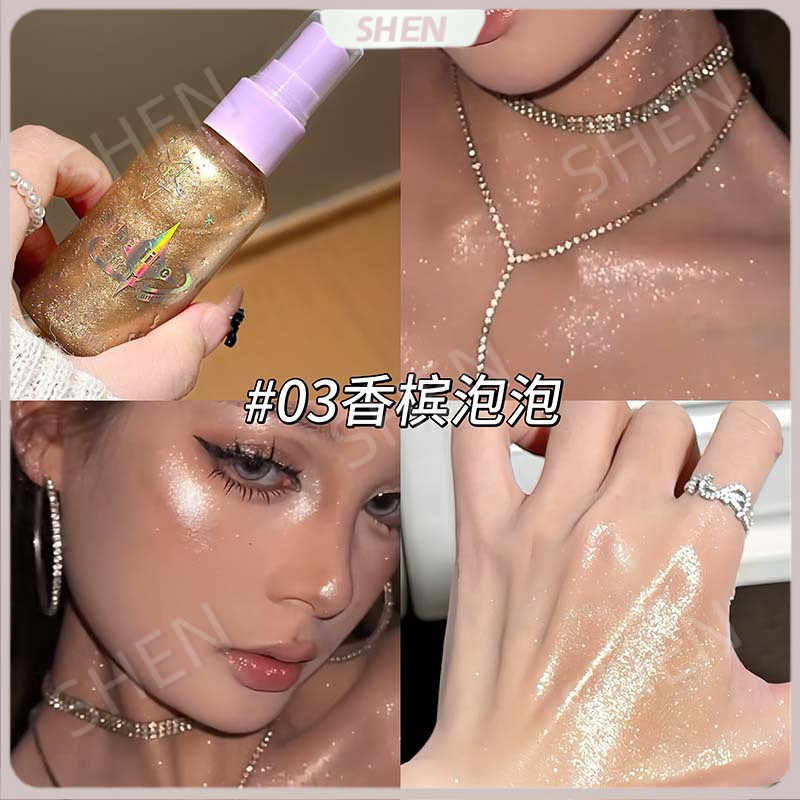 CAPPUVINI Diamond Fine Flash Body Spray Khí quyển Nước bóng nhấp nháy Cô gái nóng bỏng