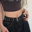 Ở Lại Punk Thắt Lưng Cho Sự Kiện Khác Nhau Kim Loại Đinh Tán Thiết Kế Ngôi Sao Đôi Dây Buộc Thắt Lưng Cho Nữ Unisex Eo Dec