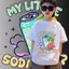 Áo Thun Bông thoải mái, màu sắc, SAJA K-Pop, ngắn tay, Bé Trai