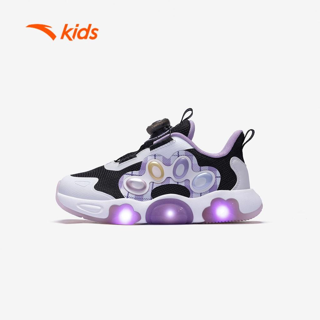 ANTA Kids Giày Thời Trang Phát Sáng Bé Gái Êm Nhẹ, Hạn Chế Trơn Trượt, Khóa Xoay Tiện Lợi 3226A9921