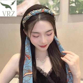 Bfvn Dây Xích Ruy Băng Dài Tóc Vòng Thanh Lịch Đuôi Ngựa Giá Đỡ Vải Khăn Lụa Băng Đô Phụ Kiện Tóc Cho Nữ Bé Gái In Băng Đô Nóng