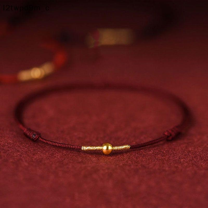 Vòng tay Cod thời trang màu đỏ dây may mắn Bracelet-Điều chỉnh Bangle cho phụ nữ và nam giới mới