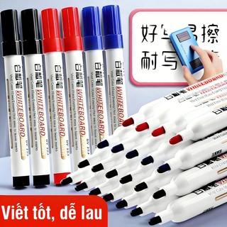 Bút lông viết bảng cao cấp bộ 20 cái, phối màu đen và xanh sang trọng, viết bút đánh dấu rõ nét, lau xoá sạch dễ dàng