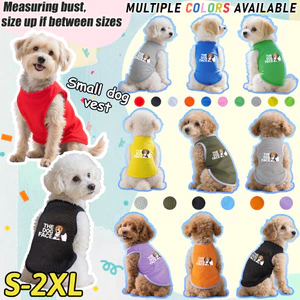 Áo vest cho thú cưng có kích cỡ S-2XL, in begle, có nhiều màu sắc và thoáng khí cho mùa hè, thích hợp cho cả sử dụng trong nhà và ngoài trời, và phù hợp với tất cả chó và mèo nhỏ.
