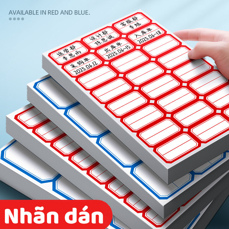 Nhãn dán ghi chú văn phòng - Set 50 tem dán chất lượng cao, hỗ trợ đánh dấu chính xác và ghi giá rõ ràng