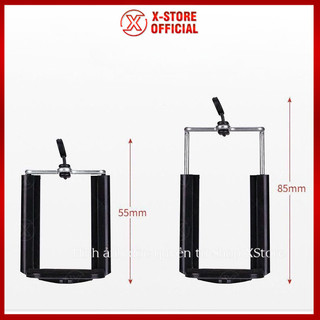Ngàm kẹp điện thoại cho tripod, đầu kẹp vít vặn/lò xo, giữ máy livestream, quay video, lỗ ốc 1/4" - KDT