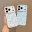 Sơn dầu hoa màu xanh cho 17 16pro trường hợp điện thoại iPhone 15 tốt lỗ gạo nếp trường hợp 14 13pro11 mềm trường hợp