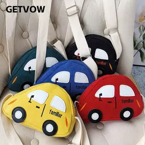 GETVOW Hoạt Hình Túi Ô Tô Bé Trai Bé Gái Túi Đeo Vai Túi Đi Học