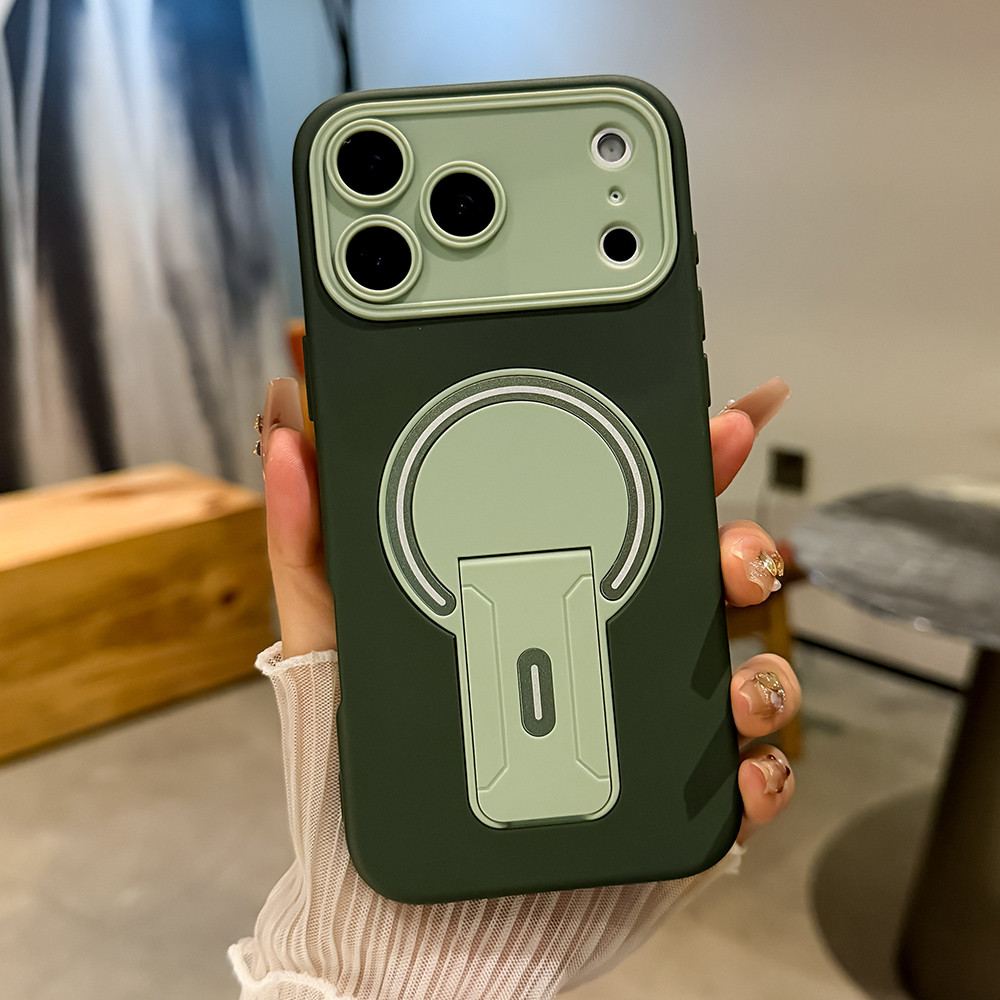 Giá đỡ gấp vô hình từ tính Vỏ điện thoại mềm Windows cho iPhone 17 Pro Max 16 Plus 15 14 13 12 11 Vỏ bảo vệ chống sốc