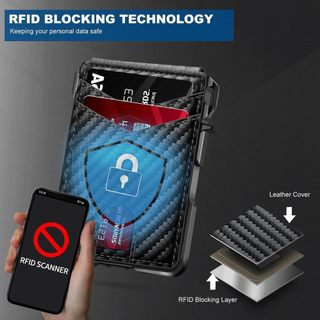 Hộp đựng thẻ kim loại Nam RFID Bàn chải chống trộm Hộp đựng thẻ hợp kim nhôm