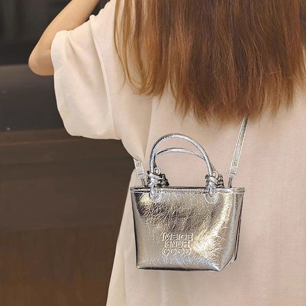 Viellec Túi Xách Nữ Thời Trang Cầm Tay Nhỏ Bạc Hợp Thời Trang