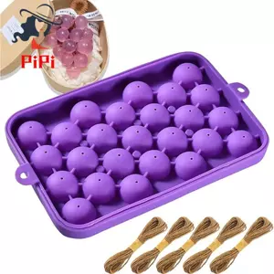 Bộ dụng cụ làm xà phòng thủ công bằng silicon DIY bao gồm khuôn xà phòng nho- Quà tặng thiết kế tinh tế (Không bao gồm xà phòng)