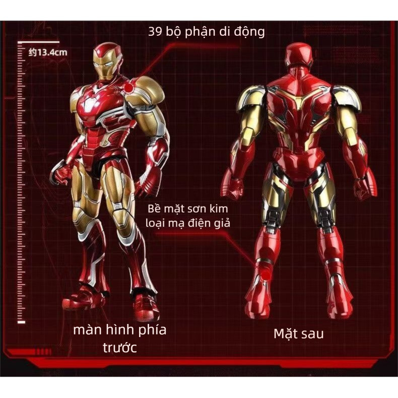 Marvel Heroes Beyond Edition Iron Man Thunder God Hình Lắp Ráp Đồ Chơi Bộ Sưu Tập Dạ Quang Đồ Trang Trí