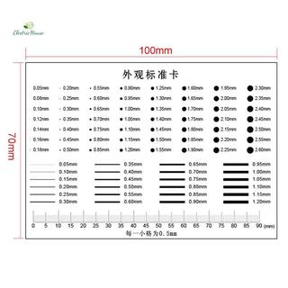 [Nhà điện] Ngoại hình Máy đo điểm thẻ tiêu chuẩn Phim trong suốt Stainparison Card Stain Cra Tương phản Thước PET Cân Dot Line mới