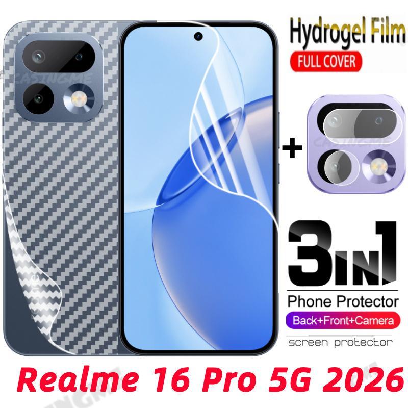 Realme 16 Pro 5G Mặt Trước Mặt Sau Full Cover Bảo Vệ Hydrogel Cho Realme 16 Realme16 16Pro 16x 16T Pro Plus + 4G 5G Không Kính Cường Lực Phía Sau Camera Bảo Vệ Màn Hình