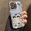 ốp lưng iphone Shin-chan và Himawari Cho Iphone 17 Iphone 11 Pro 12 13 14 15 16 7 xs xr Pro Max Plus