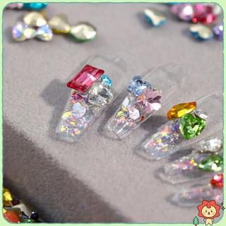 20 Chiếc Phối Kích Cỡ Hình Dạng Khác Nhau Móng Tay Kim Cương Giả 3D Thủy Tinh Pha Lê Kim Cương Tình Yêu Biến Dạng Trái Tim Siêu Sáng Bóng Quyến Rũ Đá Quý D Không
