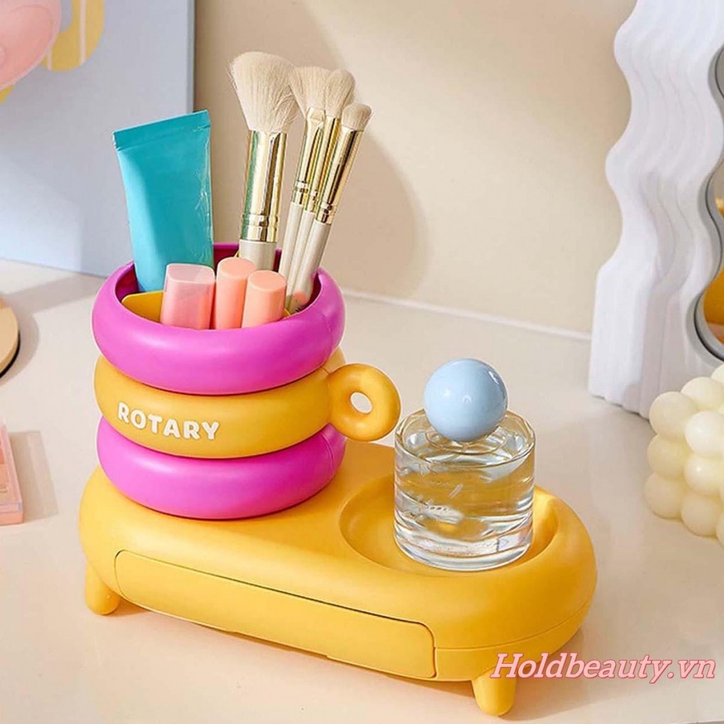 Hộp đựng bút Màu sắc tương phản Máy tính để bàn Hộp đựng cọ trang điểm cho văn phòng tại nhà