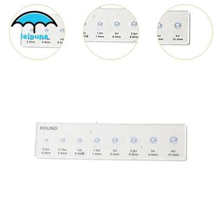 Hướng dẫn đo kích thước kim cương di động bằng Acrylic trong suốt 20 X 5 Cm, Công cụ so sánh kích thước và hình dạng kim cương cho trang sức