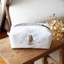 FAVORITEGOODS Trang Điểm Tổ Chức, Túi Đựng Mỹ Phẩm Nơ Thỏ, Dây Kéo Di Động Đóng Cửa Dung Tích Lớn Màu Trắng Hồng Túi Vệ Sinh Du Lịch Nữ Bé Gái