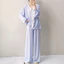 Cotton Lụa Bộ Đồ Ngủ Nữ Mùa Xuân Phong Cách Ngọt Ngào Chấm Bi Ren Loungewear Dài Tay Cô Gái Ngọt Ngào Nhân Tạo Cotton Phù Hợp Với Mỏng